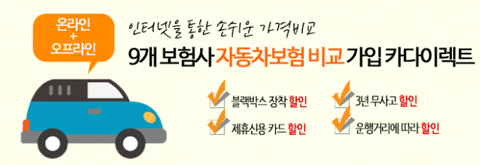 자동차보험료1년